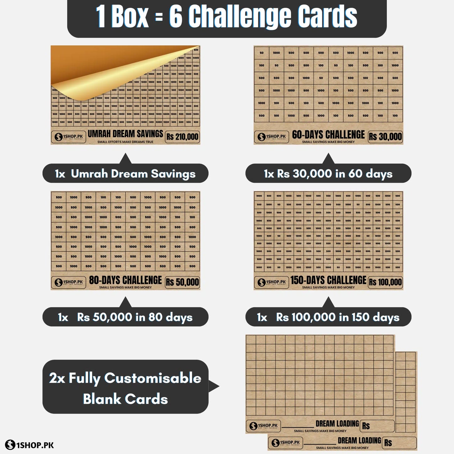 All in 1 – Reusable Wooden Money Saving Box (Openable)