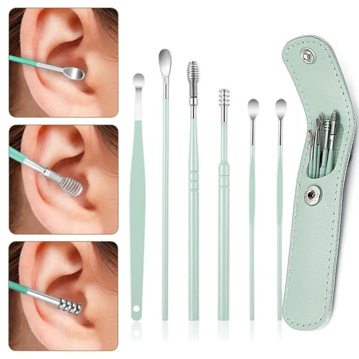 Ear Wax Cleaning Kit, 6 Pcs Ear Pick Tools, Wax Removal