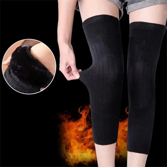 1 Pair Thermal Knee Warmers | Winter Warm Knee Protector for Men & Women | Soft, Stretchable & Comfortable Knee Support