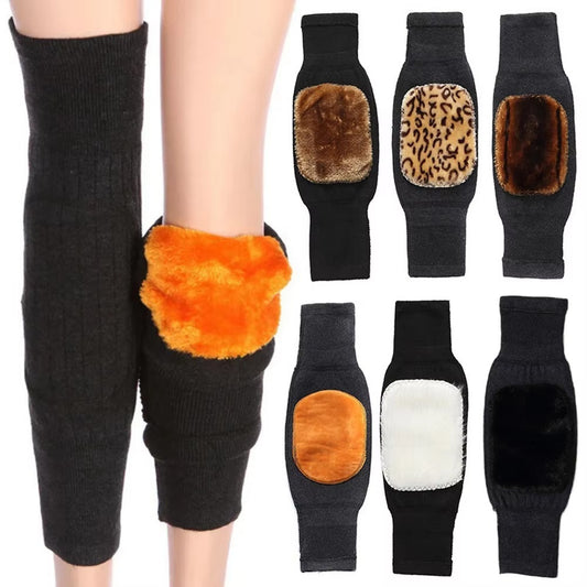1 Pair Thermal Knee Warmers | Winter Warm Knee Protector for Men & Women | Soft, Stretchable & Comfortable Knee Support