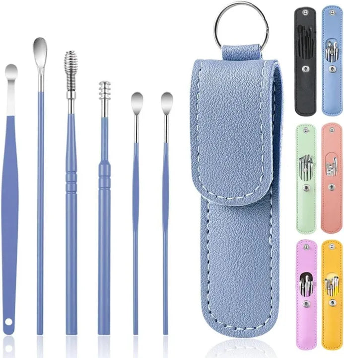 Ear Wax Cleaning Kit, 6 Pcs Ear Pick Tools, Wax Removal